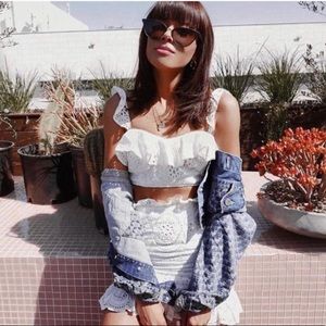 Lovers + Friends charlotte top and skirt set.